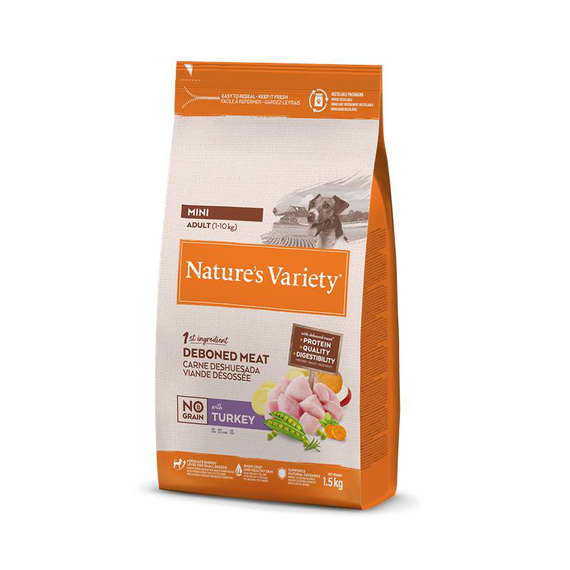 Nature's Variety Adult Mini No Grain Pienso Pavo para perros