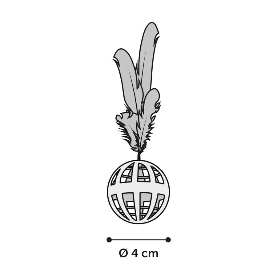 Flamingo Dian Pelota con Cascabel para gatos, , large indicador imagen numero 3