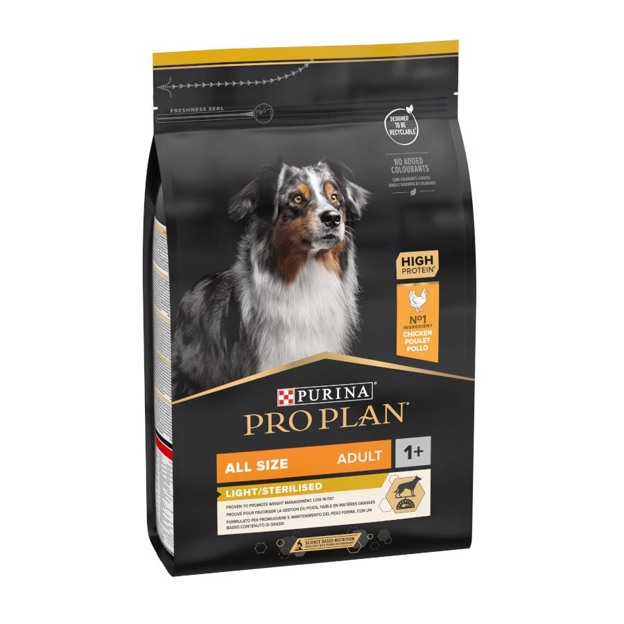 14 kg Pro Plan Adult Light/Sterilised Pollo pienso para perros, , large Imagen numero 1
