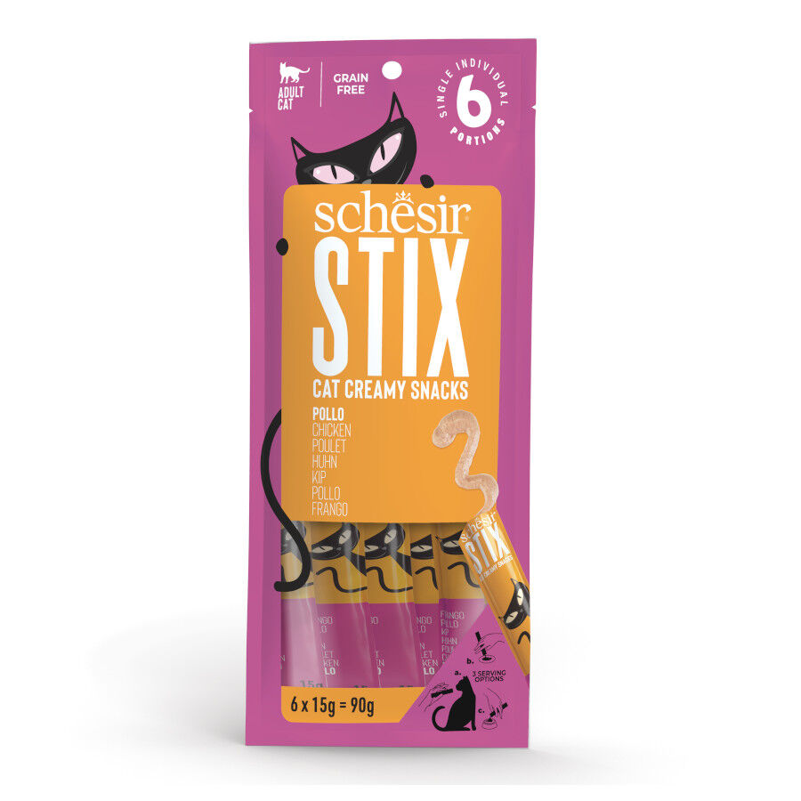 Schesir Stix Snacks Pollo para gato