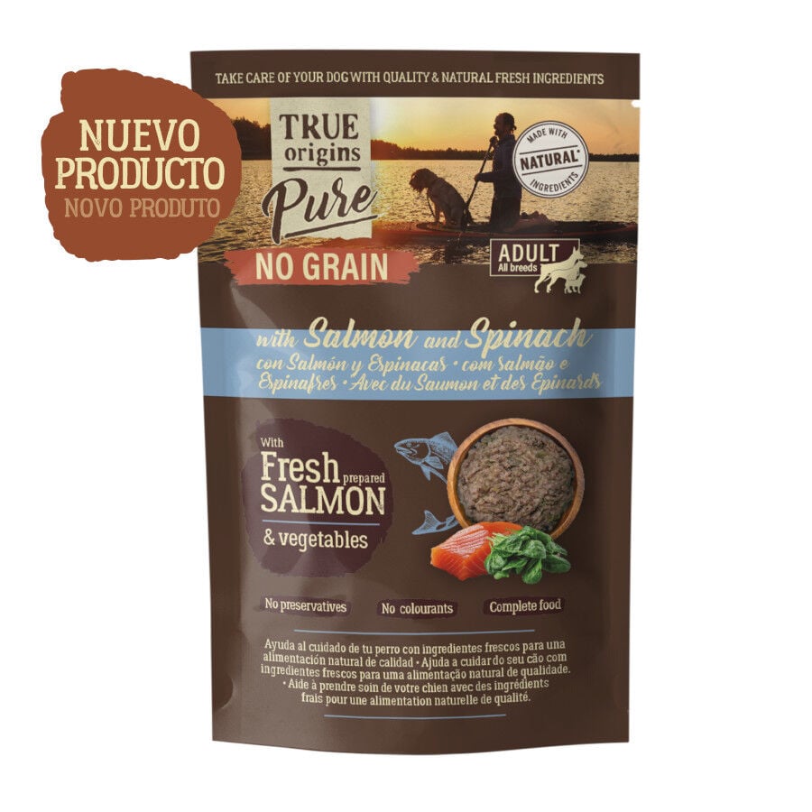 150 g True Origins Pure con Salm&oacute;n y Espinacas sobre para Perros, , large indicador imagen numero 2