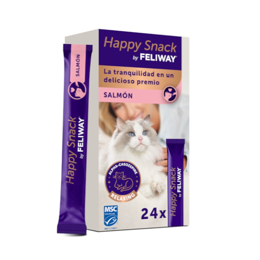 24 barritas Feliway Ceva Happy Snack Salm&oacute;n para gatos, , large indicador imagen numero 1