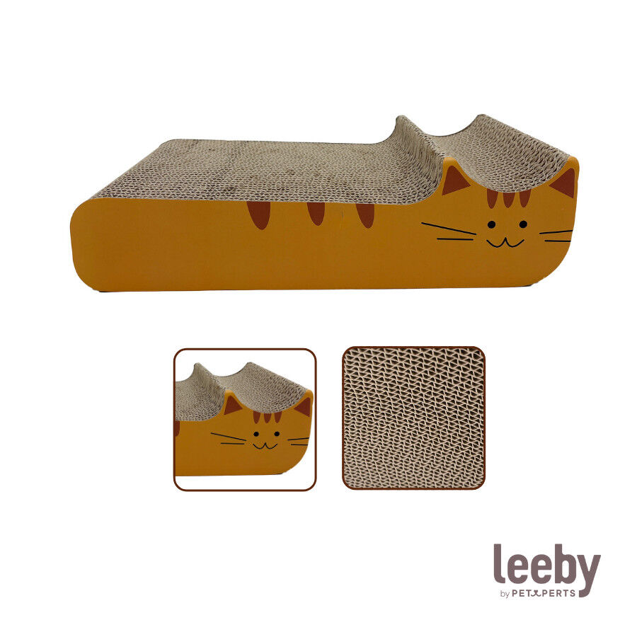 Leeby Kira tabla rascador de cart&oacute;n naranja para gatos, , large Imagen numero 6