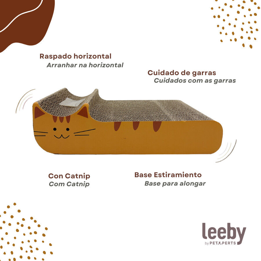 Leeby Kira tabla rascador de cart&oacute;n naranja para gatos, , large Imagen numero 4