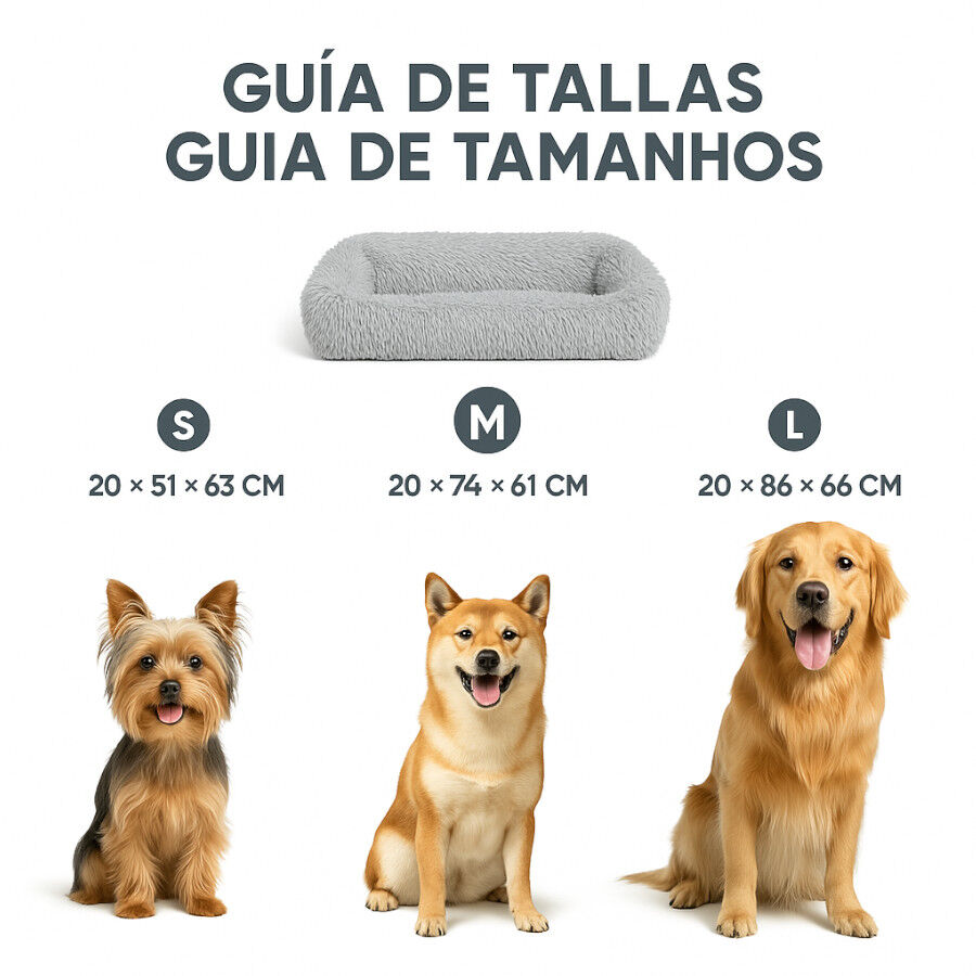 Leeby Cuna Antiestr&eacute;s Desenfundable Gris para perros, , large Imagen numero 4