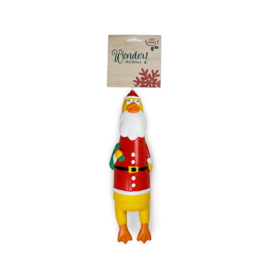 Wonder Christmas Pollo de L&aacute;tex juguete para perros