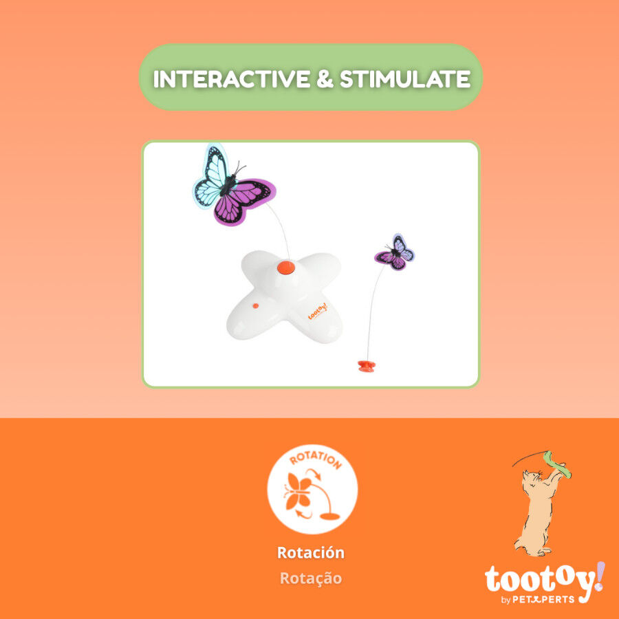 Tootoy! Mariposa Se&ntilde;uelo Interactiva para gatos, , large Imagen numero 5