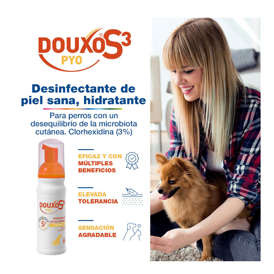 Douxo S3 Pyo Espuma Desinfectante para perros y gatos, , large indicador imagen numero 2