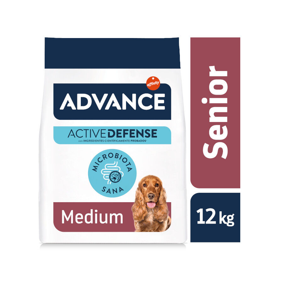 12 kg Advance Medium Senior +7 Active Defense Pollo y Arroz pienso para perros, , large indicador imagen numero 2