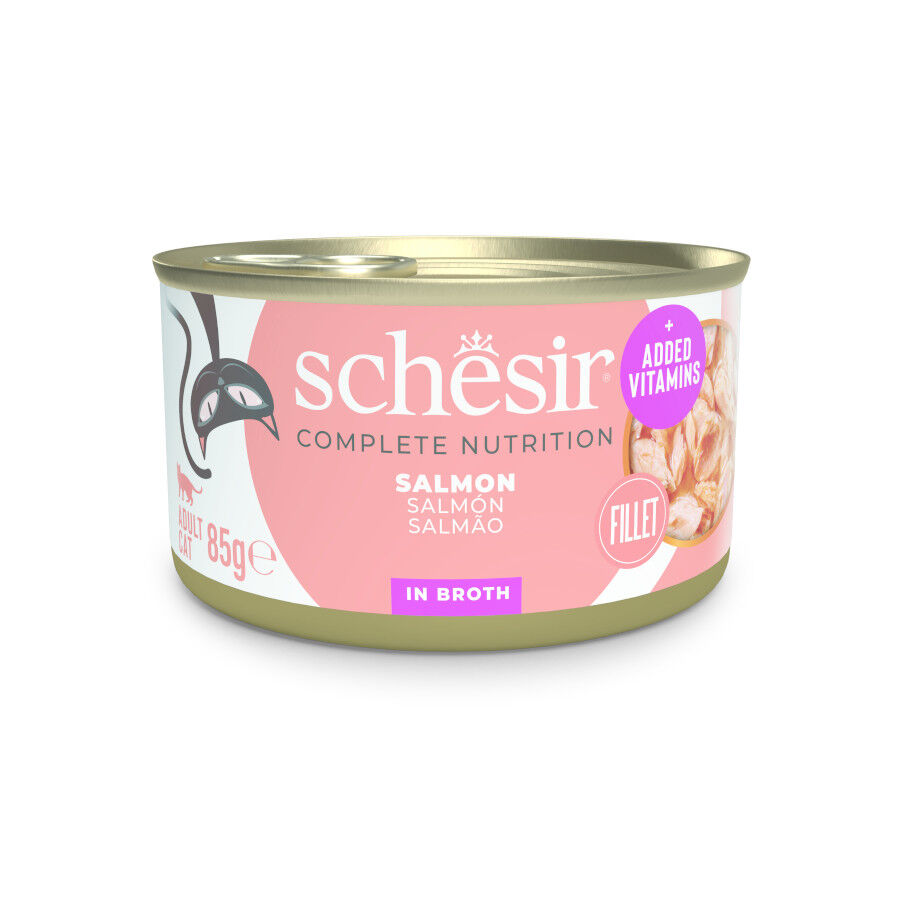 85 g Schesir Adult salm&oacute;n lata para gatos, , large Imagen numero 1