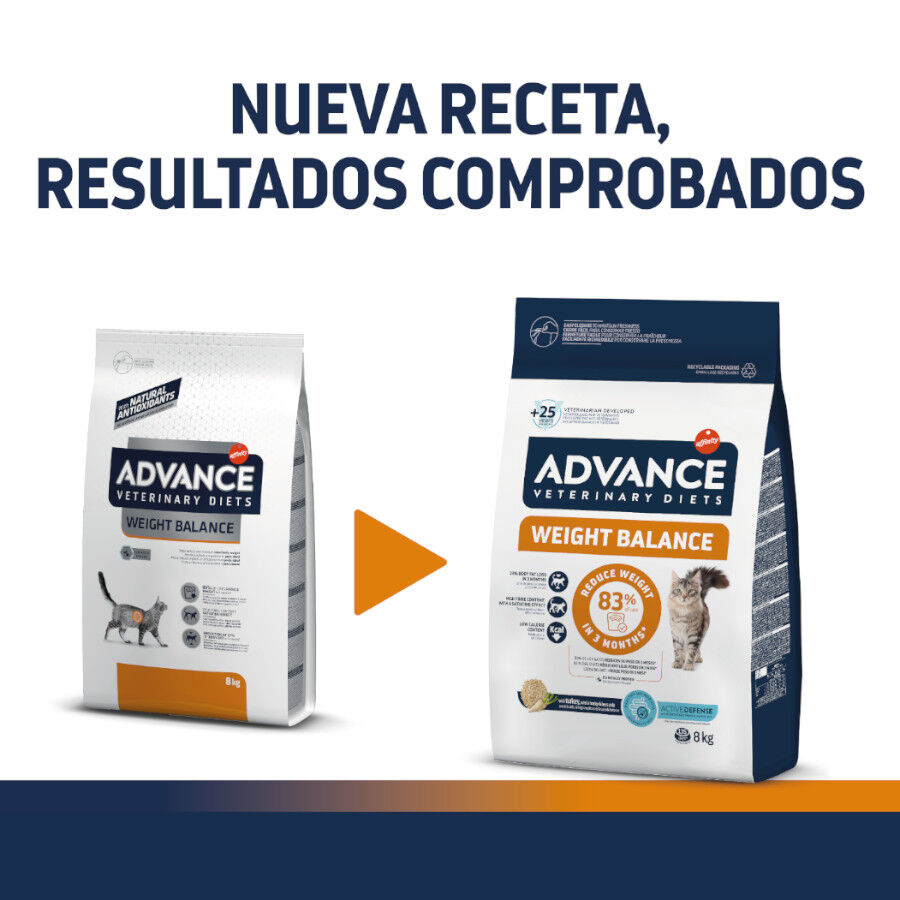 8 kg Advance Veterinary Diets Weight Balance pienso para gatos, , large indicador imagen numero 2