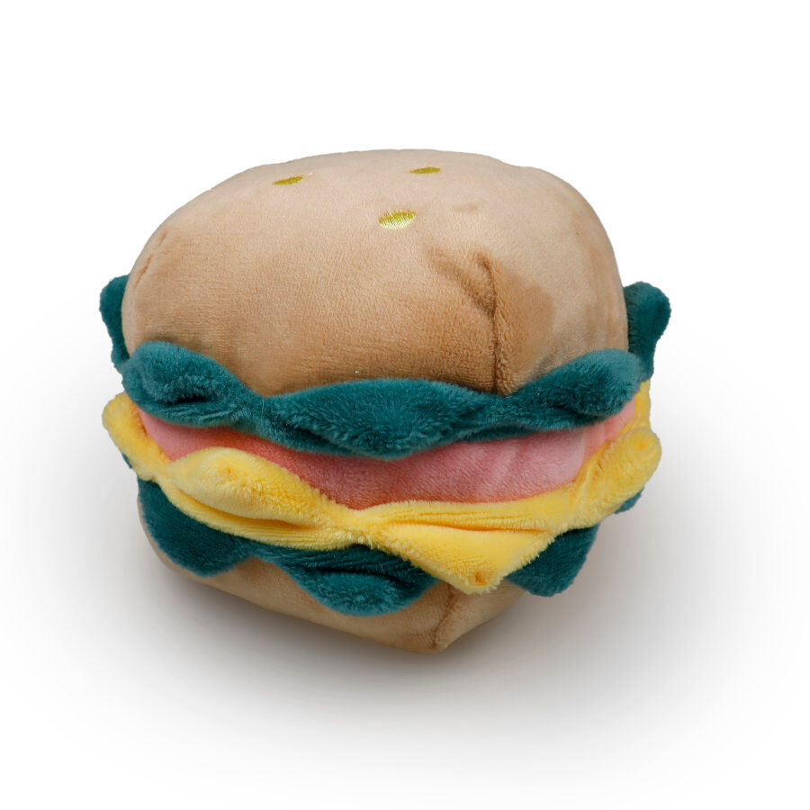Tootoy! Comfort Cheese Burguer Cuddler peluche con sonido para perros, , large indicador imagen numero 2