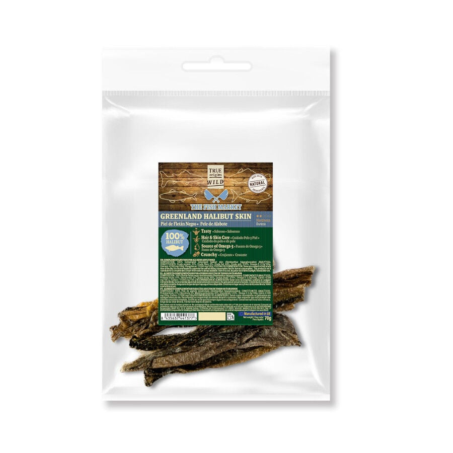 70 g. True Origins Piel Flet&aacute;n Negro Snack para perros, , large indicador imagen numero 2