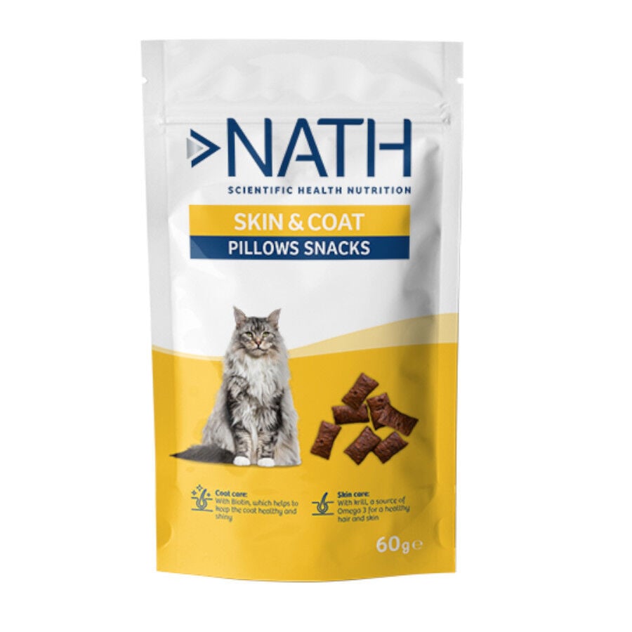 60 g Nath Pillow Snacks Skin&Coat Bocaditos para gatos, , large Imagen numero 1