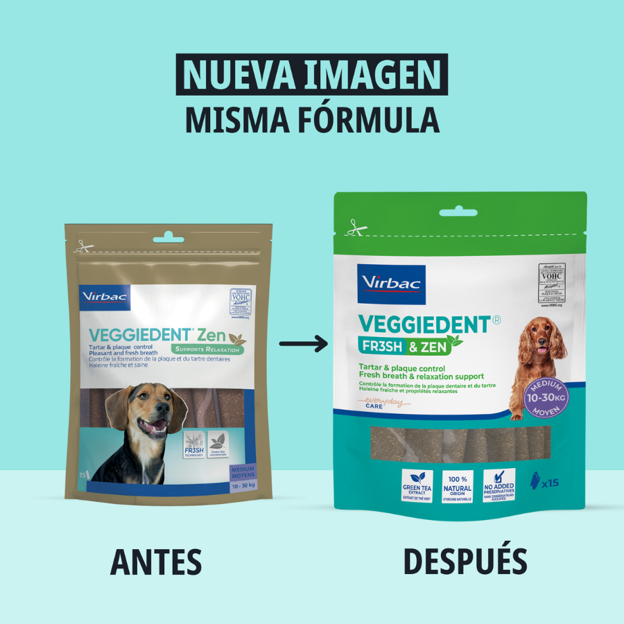 15 barritas Virbac L&aacute;minas Veggiedent Zen M para perros, , large indicador imagen numero 3