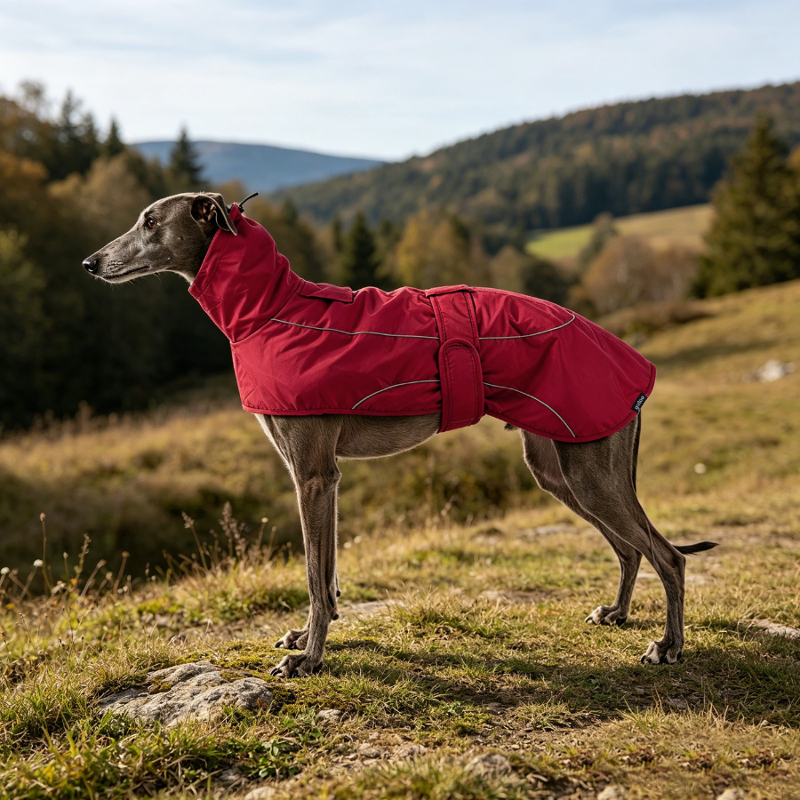 Gotoo Chaqueta Impermeable Rojo para galgos, , large indicador imagen numero 1