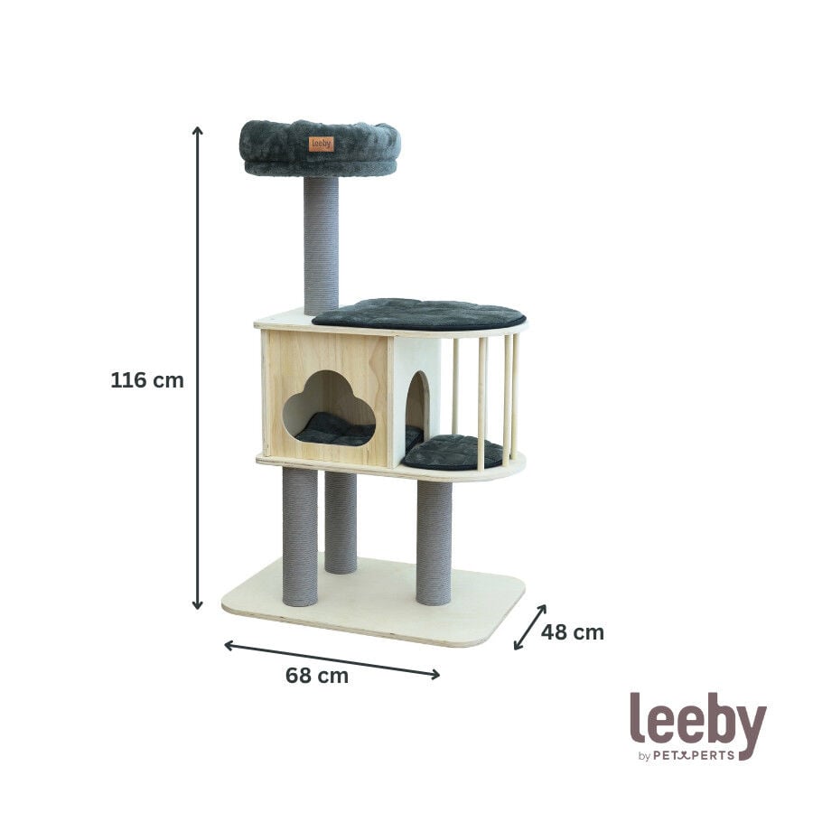 Leeby Cloud Collection torre rascador con cama nido para gatos, , large indicador imagen numero 4