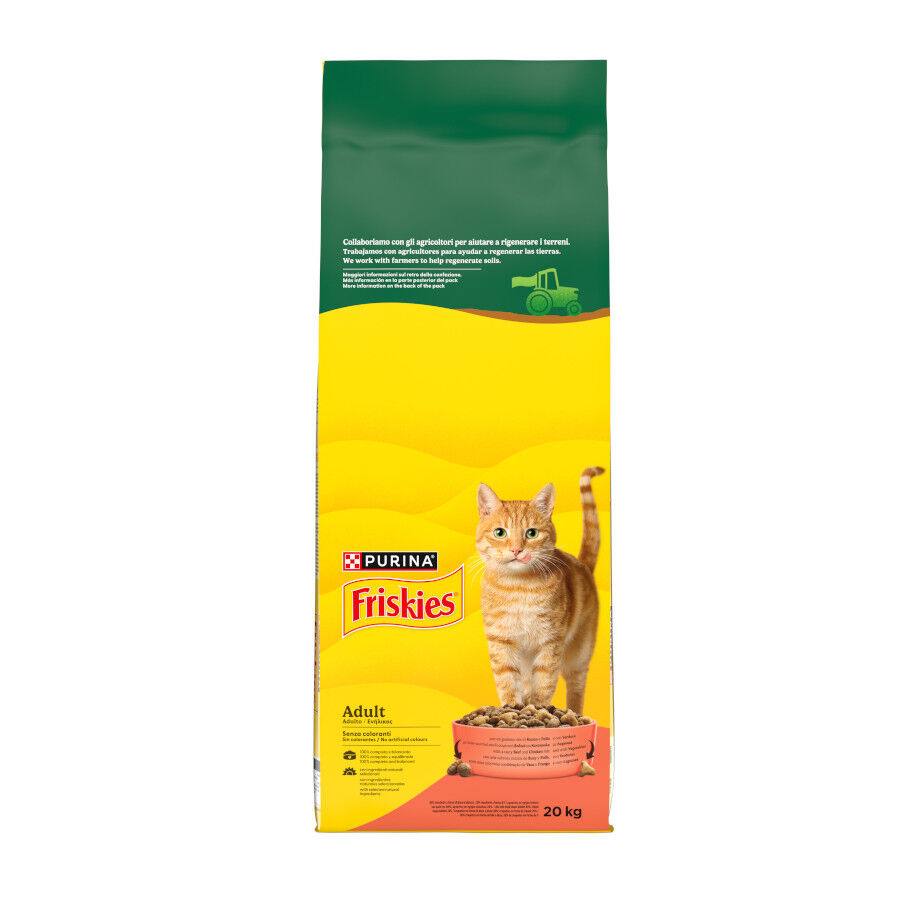 20 kg Friskies Adult Buey con Pollo y Verduras pienso para gatos, , large indicador imagen numero 1