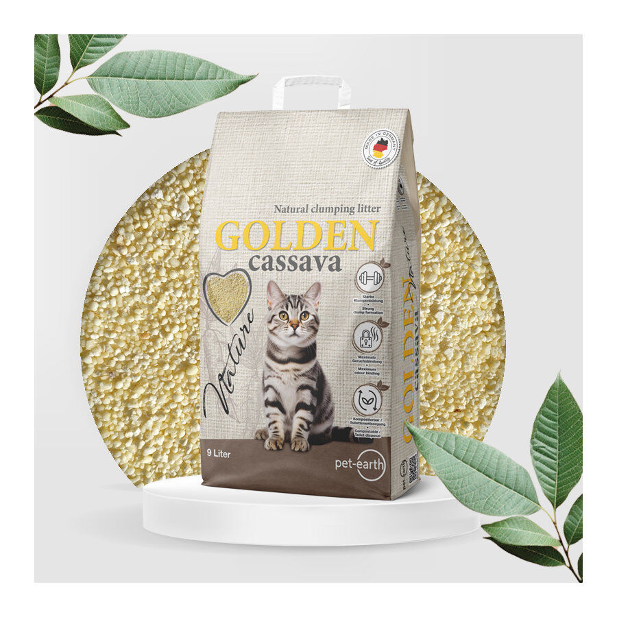 Golden Grey Yuca Arena Aglomerante para gatos, , large indicador imagen numero 1