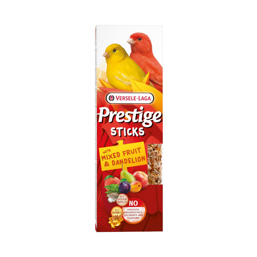 Versele-Laga Prestige Sticks Barritas Frutas y Diente de Le&oacute;n para aves