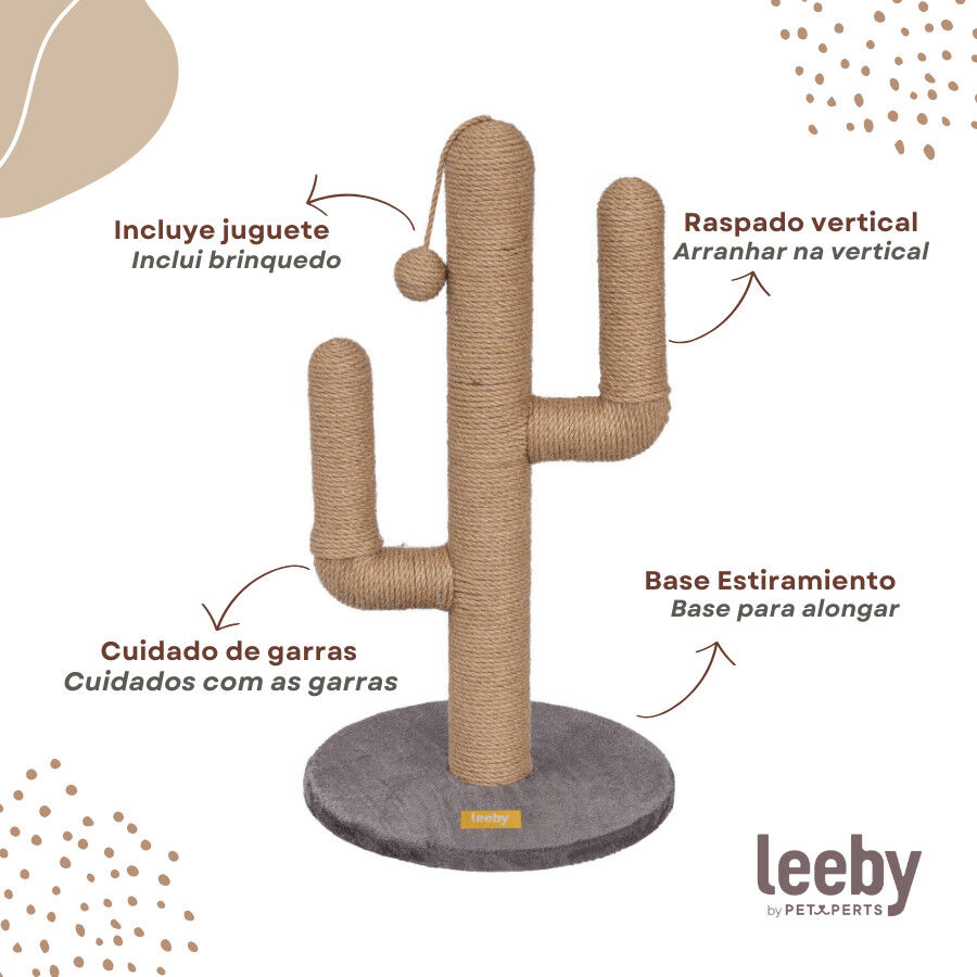 Leeby Carmen Cactus rascador con juguete para gatos, , large Imagen numero 3
