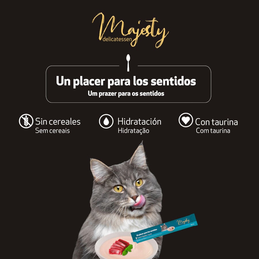 6 sobres x 15 g Majesty At&uacute;n snack l&iacute;quido para gatos, , large indicador imagen numero 5
