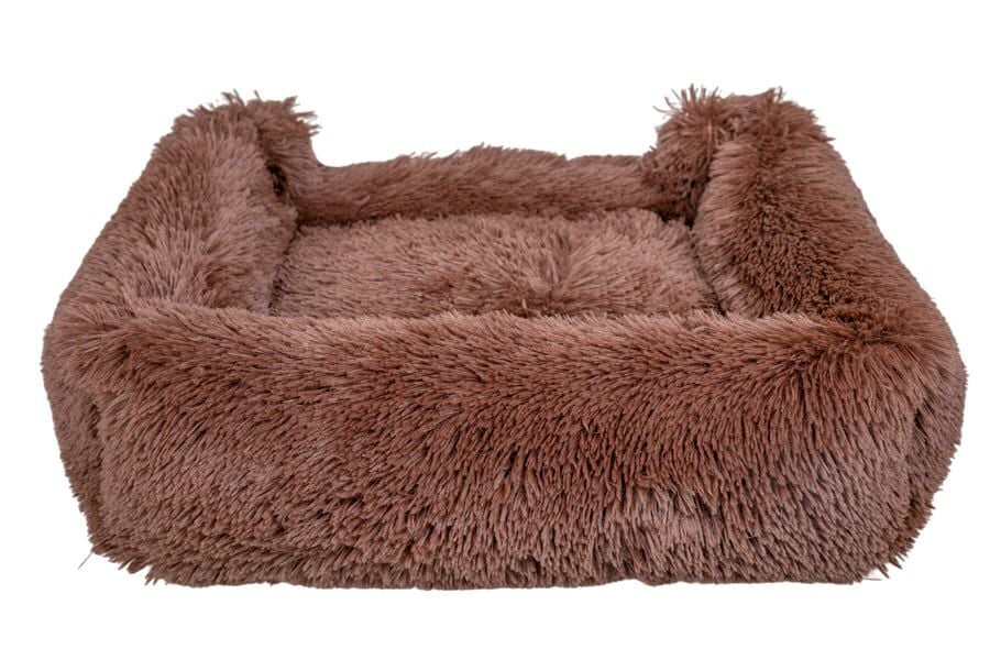 Leeby Cama Suave Antiestr&eacute;s de Pelo Marr&oacute;n para perros, , large Imagen numero 5