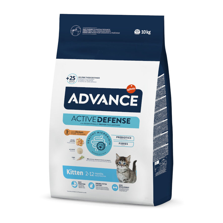 10 kg Advance Pollo y Arroz pienso para gatitos, , large indicador imagen numero 1