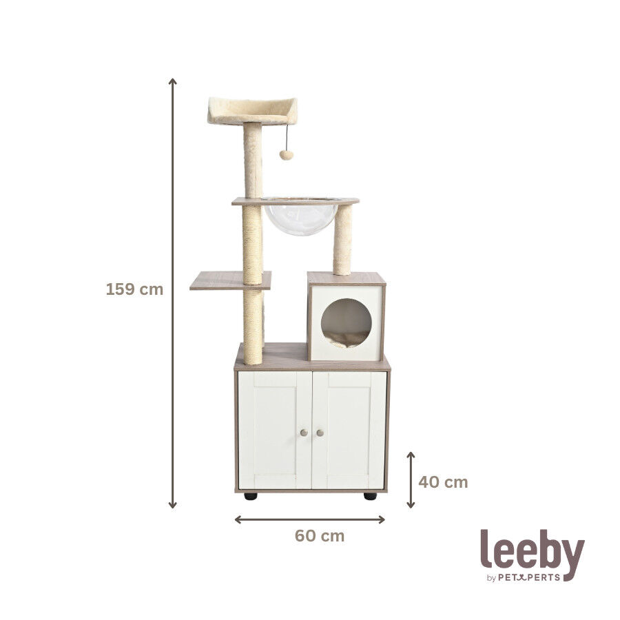 Leeby Luna &aacute;rbol rascador con mueble para gatos, , large indicador imagen numero 5