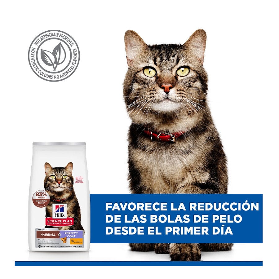7 kg Hill's Science Plan Adult Hairball y Perfect Coat Pollo pienso para gatos, , large indicador imagen numero 4