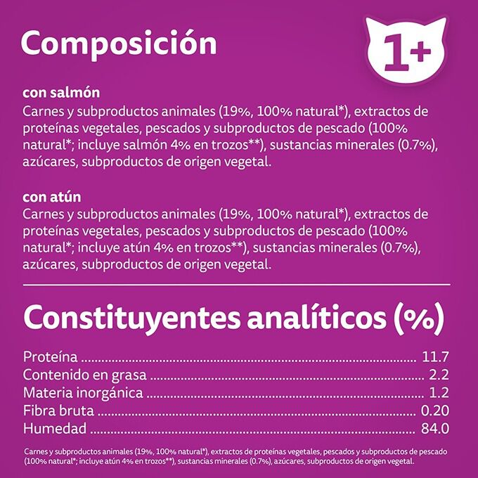 4 sobres x 85 g Whiskas Pure Delight Selecci&oacute;n Pescados Gelatina en Bolsita para gatos, , large indicador imagen numero 3