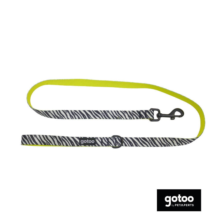 Gotoo Correa estampada zebra para perros, , large Imagen numero 2