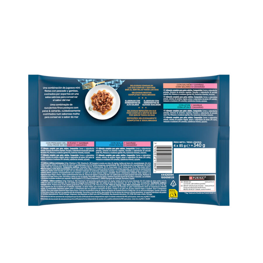 4 sobres x 85 g Gourmet Perle Delicias del Oc&eacute;ano en salsa sobre para gatos, , large indicador imagen numero 5