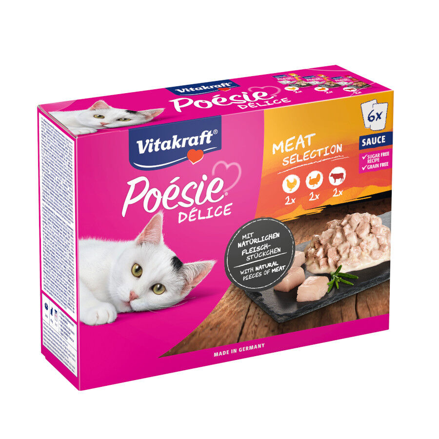 Vitakraft Po&eacute;sie Carne sobre en salsa para gatos 