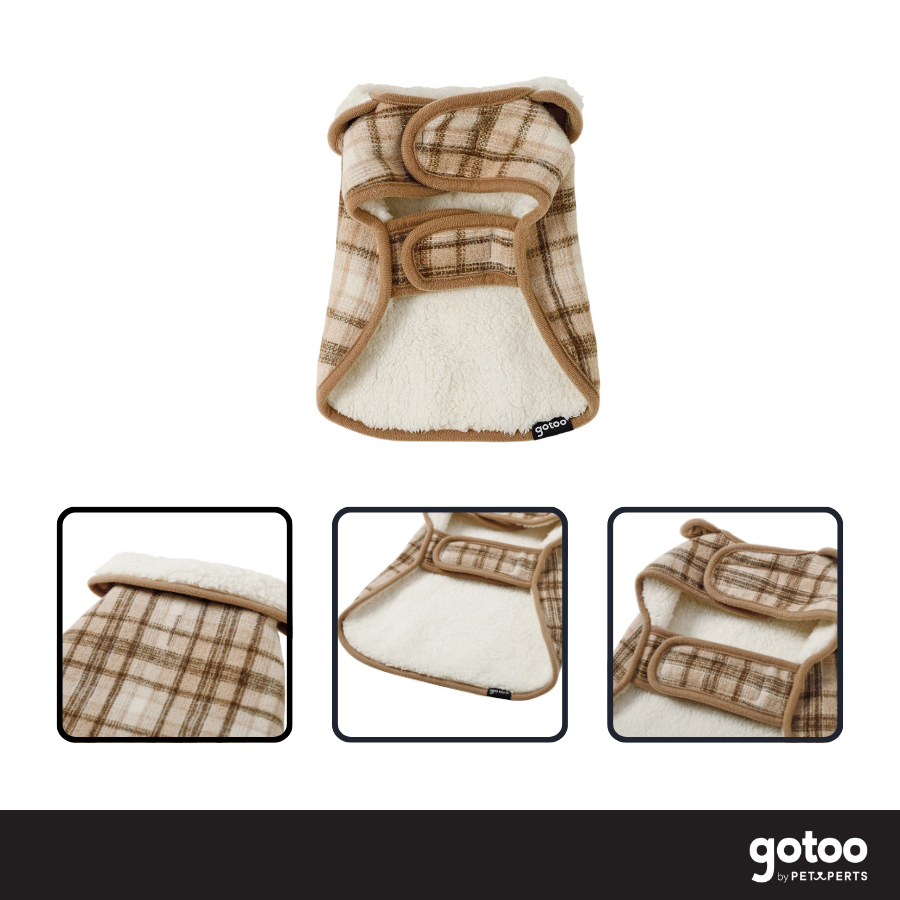 Gotoo Chaqueta Tart&aacute;n Cuadros para perros, , large indicador imagen numero 3