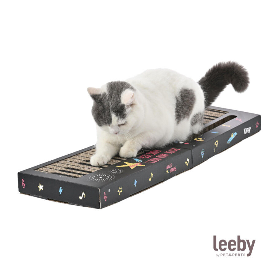 Leeby Kitty teclado rascador de cart&oacute;n con bola para gatos