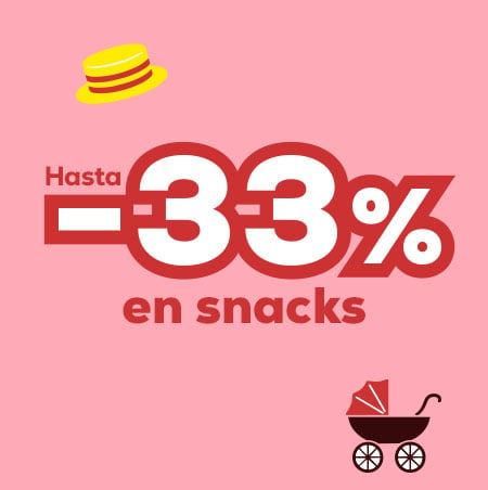 Hasta -33% en selección de snacks