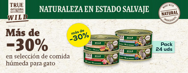 True Origins Wild: -33% en selección de comida húmeda para gato