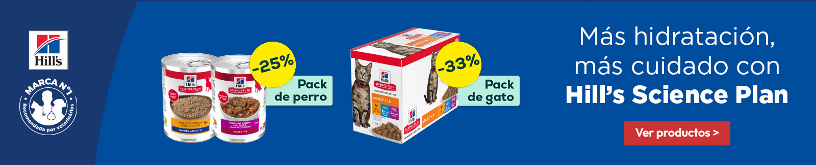 Hill's Science Plan: -25%en selecci&oacute;n de comida h&uacute;meda para perro y -33% en selecci&oacute;n de comida h&uacute;meda para gato
