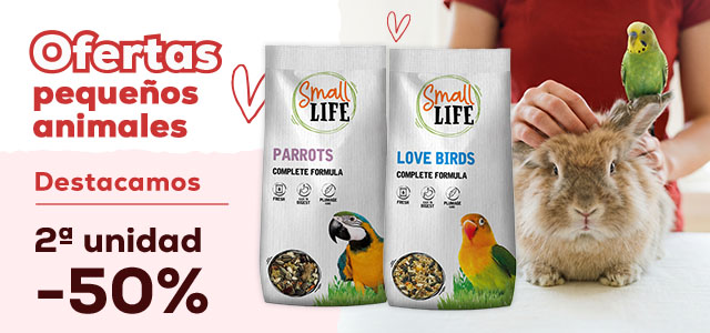 Small Life: -50% en la 2ª unidad en selección de comida para aves