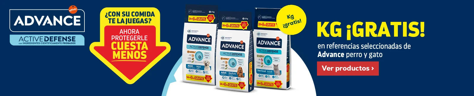 Advance: kilos gratis en selecci&oacute;n de pienso para perro y gato
